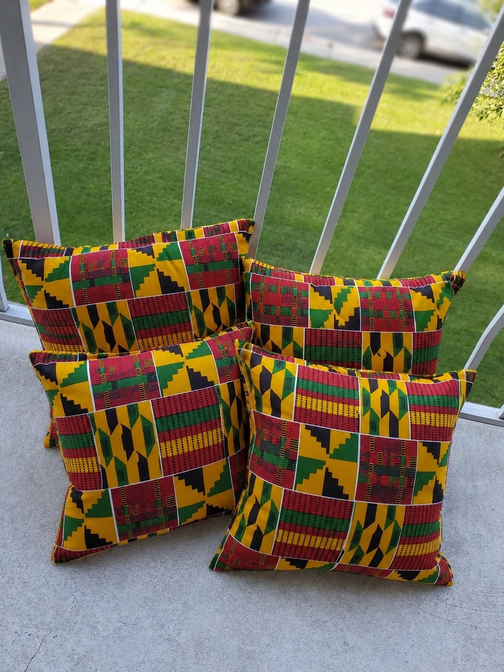Set of 4 African Pillow Covers 18x18